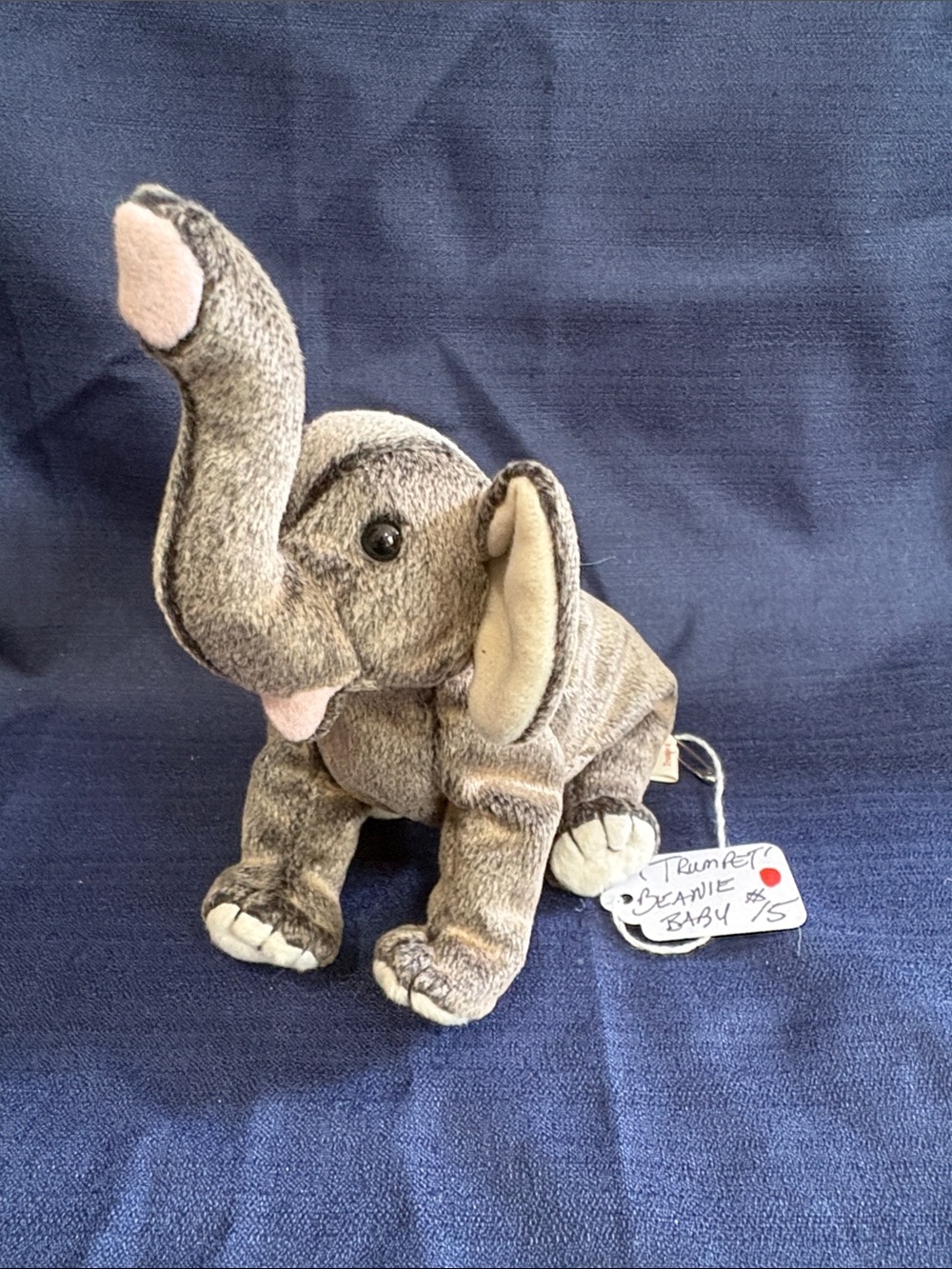 Beanie Baby TRUMP Plush Elephant Accent Pillow-Soft Gray Elephant Stuffed Animal